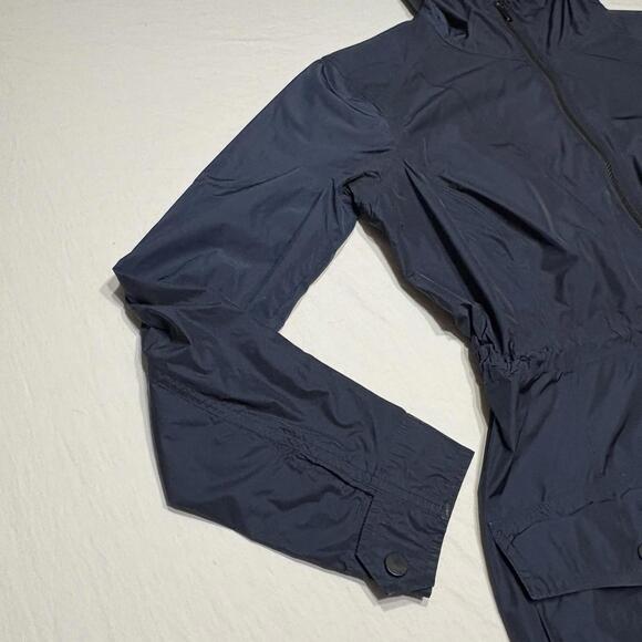 Athleta Women's Navy Rain/Windbreaker Jacket with Hood, Size Small - Picture 7 of 16